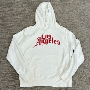 Men’s Nike NBA Clippers Los Angeles Hoodie Sweatshirt White Medium